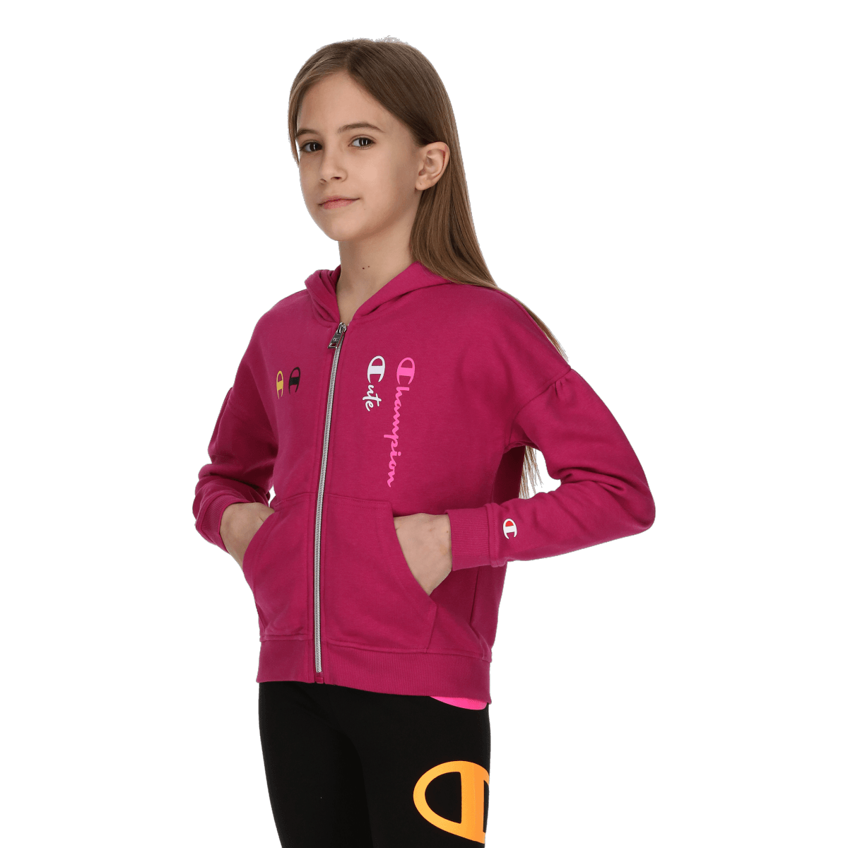 GIRLS CUTE FULL ZIP HOODY