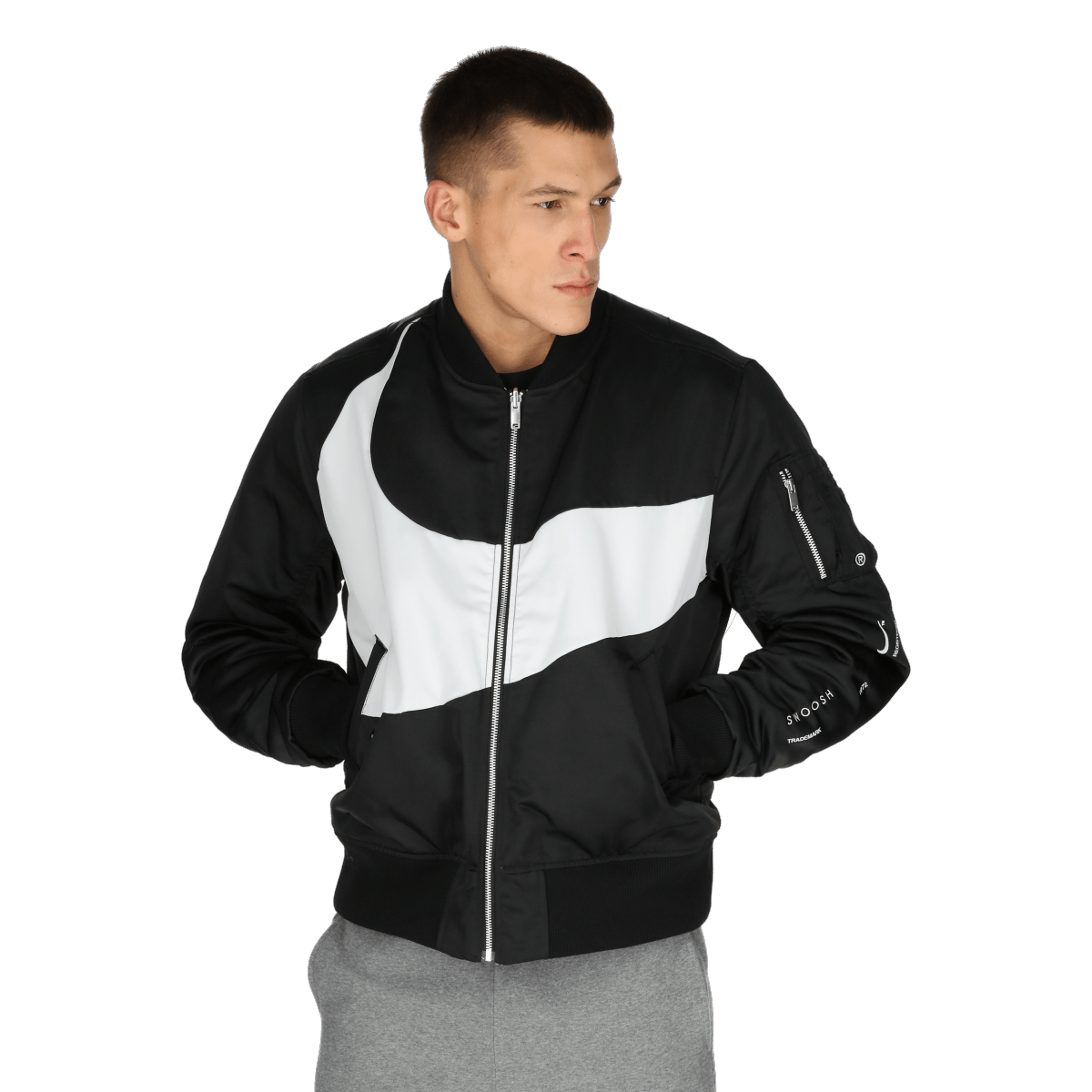 M NSW SYNFL SWOOSH BOMBER