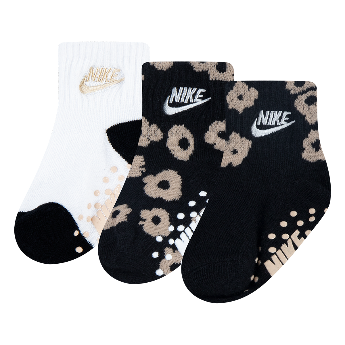 NHG 3PK GIRLS GRIPPER SOCK